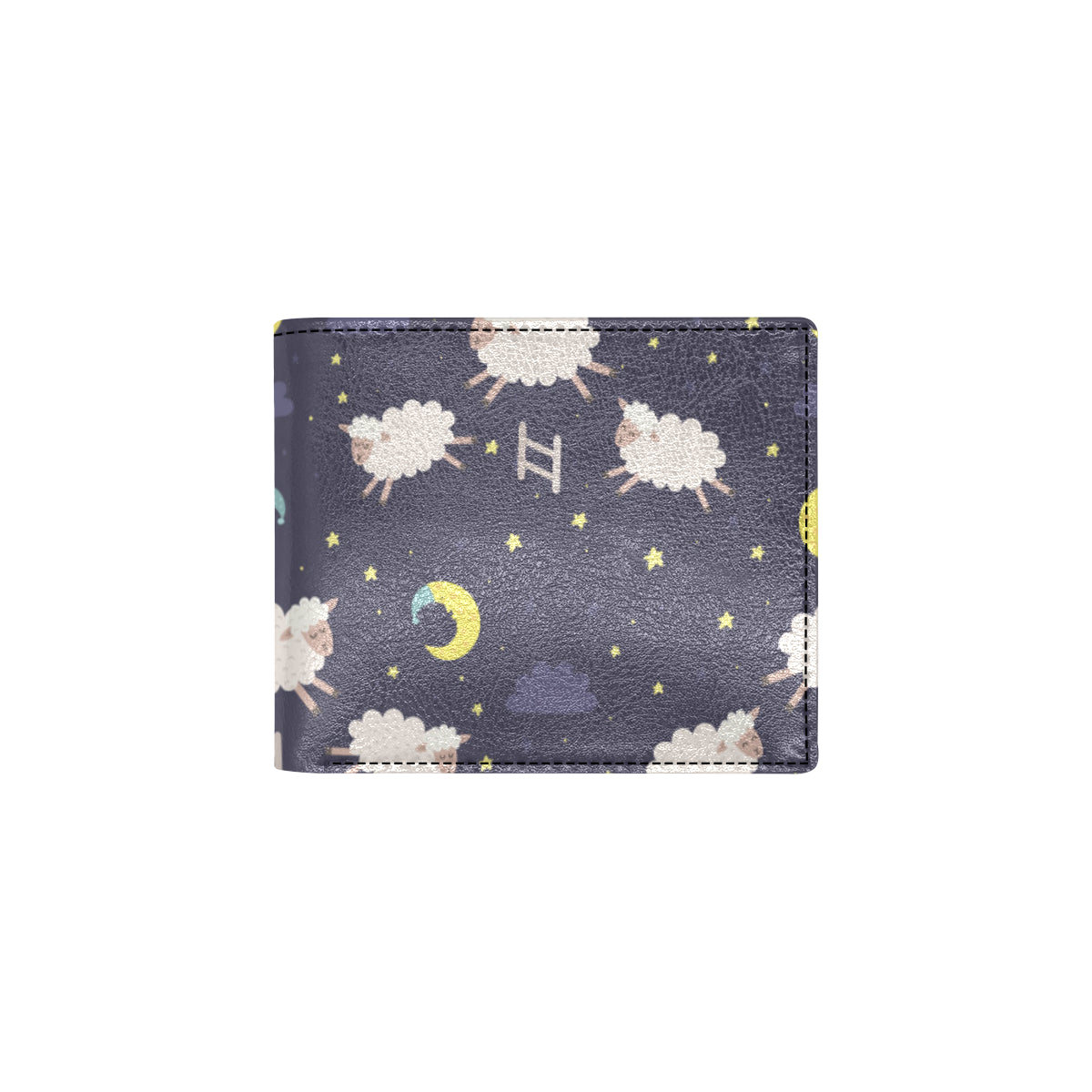 Sheep Night Pattern Print Design 02 Men's ID Card Wallet