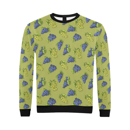 Grape Pattern Print Design GP08 Men Long Sleeve Sweatshirt