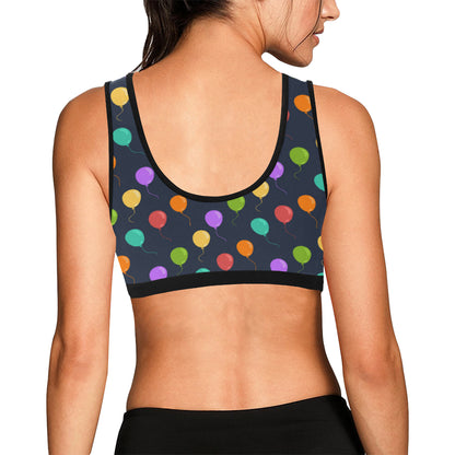 Ballon Colorful Pattern Print Design 03 Sports Bra