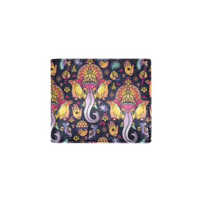 Ganesha Indian Pattern Print Design 03 Men's ID Card Wallet