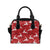 Reindeer Red Pattern Print Design 01 Shoulder Handbag