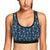 Peacock Feather Blue Design Print Sports Bra