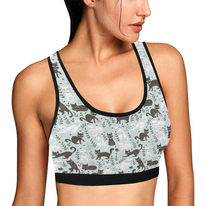 Cat Pattern Print Design 08 Sports Bra