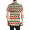 Navajo Western Style Print Pattern Men's Short Sleeve Button Up Shirt