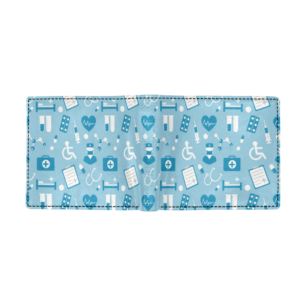 Medical Pattern Print Design 05 Men's ID Card Wallet