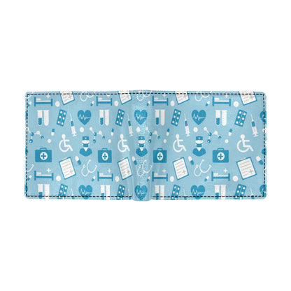 Medical Pattern Print Design 05 Men's ID Card Wallet