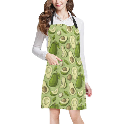 Avocado Pattern Print Design AC03 Apron with Pocket