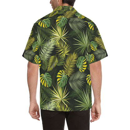 Palm Leaf Pattern Print Design A05 Men's Hawaiian Shirt