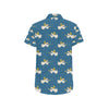 Angel Pattern Print Design 08 Men's Short Sleeve Button Up Shirt