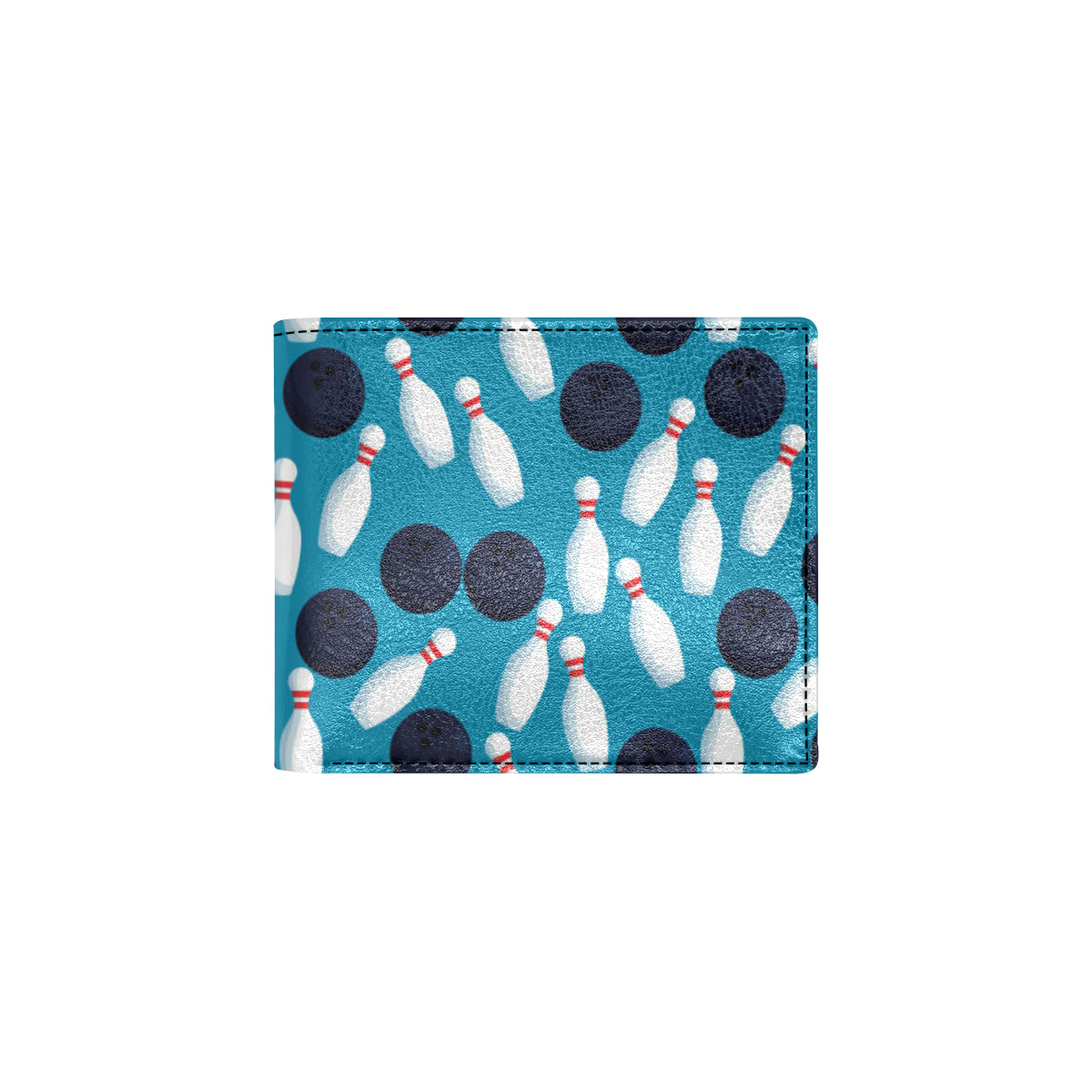 Bowling Pin Pattern Print Design 010 Men's ID Card Wallet