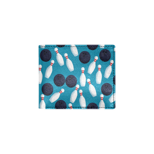 Bowling Pin Pattern Print Design 010 Men's ID Card Wallet