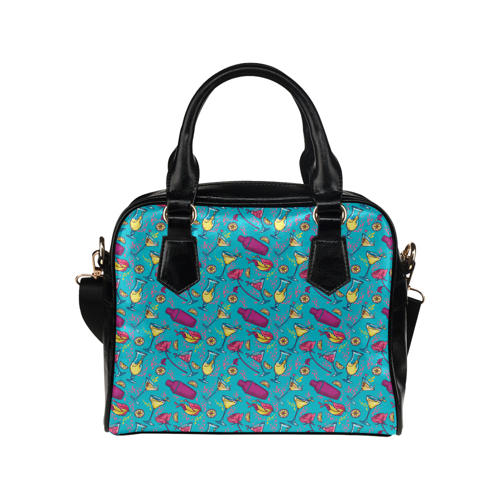 Cocktail Pattern Print Design 03 Shoulder Handbag