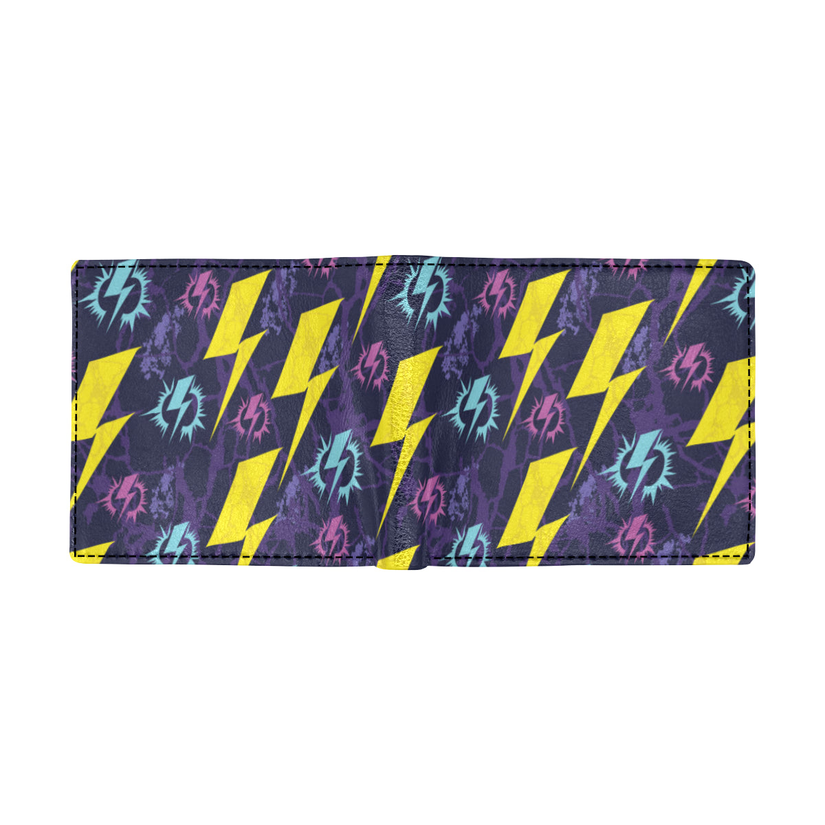Lightning Thunder Pattern Print Design 01 Men's ID Card Wallet