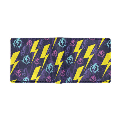 Lightning Thunder Pattern Print Design 01 Men's ID Card Wallet