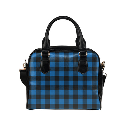 Buffalo check Blue Pattern Print Design 03 Shoulder Handbag