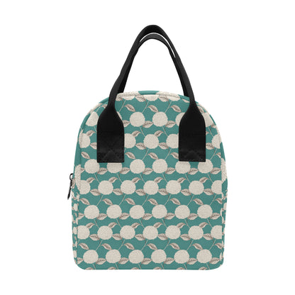 Hydrangea Pattern Print Design HD03 Insulated Lunch Bag