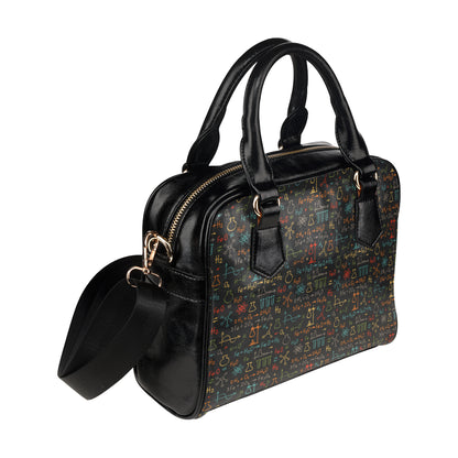 Chemical Pattern Print Design 03 Shoulder Handbag