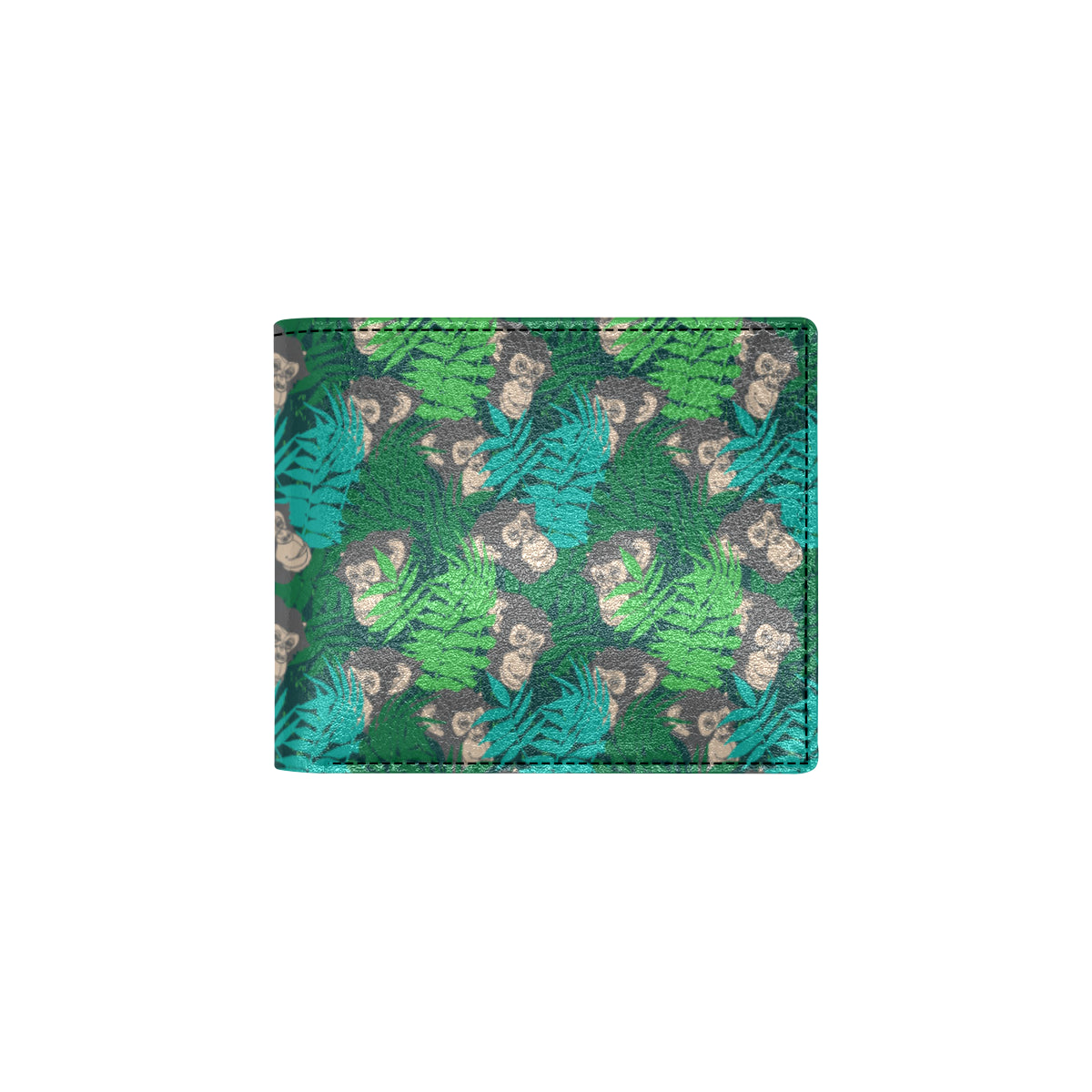 Chimpanzee Pattern Print Design 01 Men's ID Card Wallet