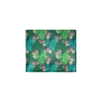 Chimpanzee Pattern Print Design 01 Men's ID Card Wallet