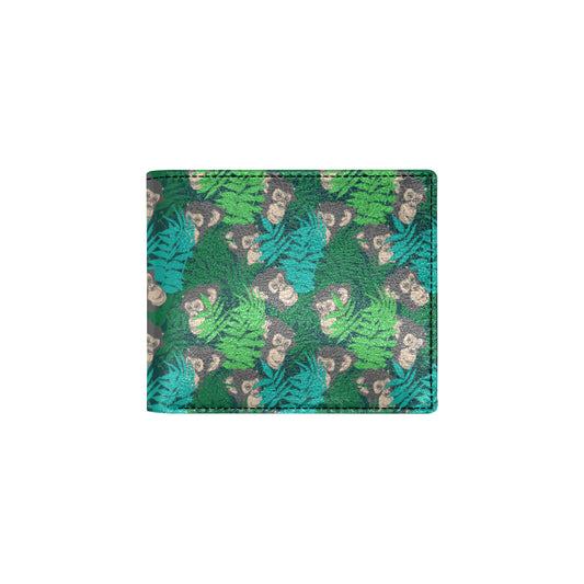 Chimpanzee Pattern Print Design 01 Men's ID Card Wallet