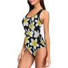 Yellow Plumeria Hawaiian Flowers Women Swimsuit