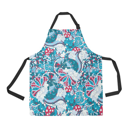 Funky Retro Pattern Print Design A05 Apron with Pocket
