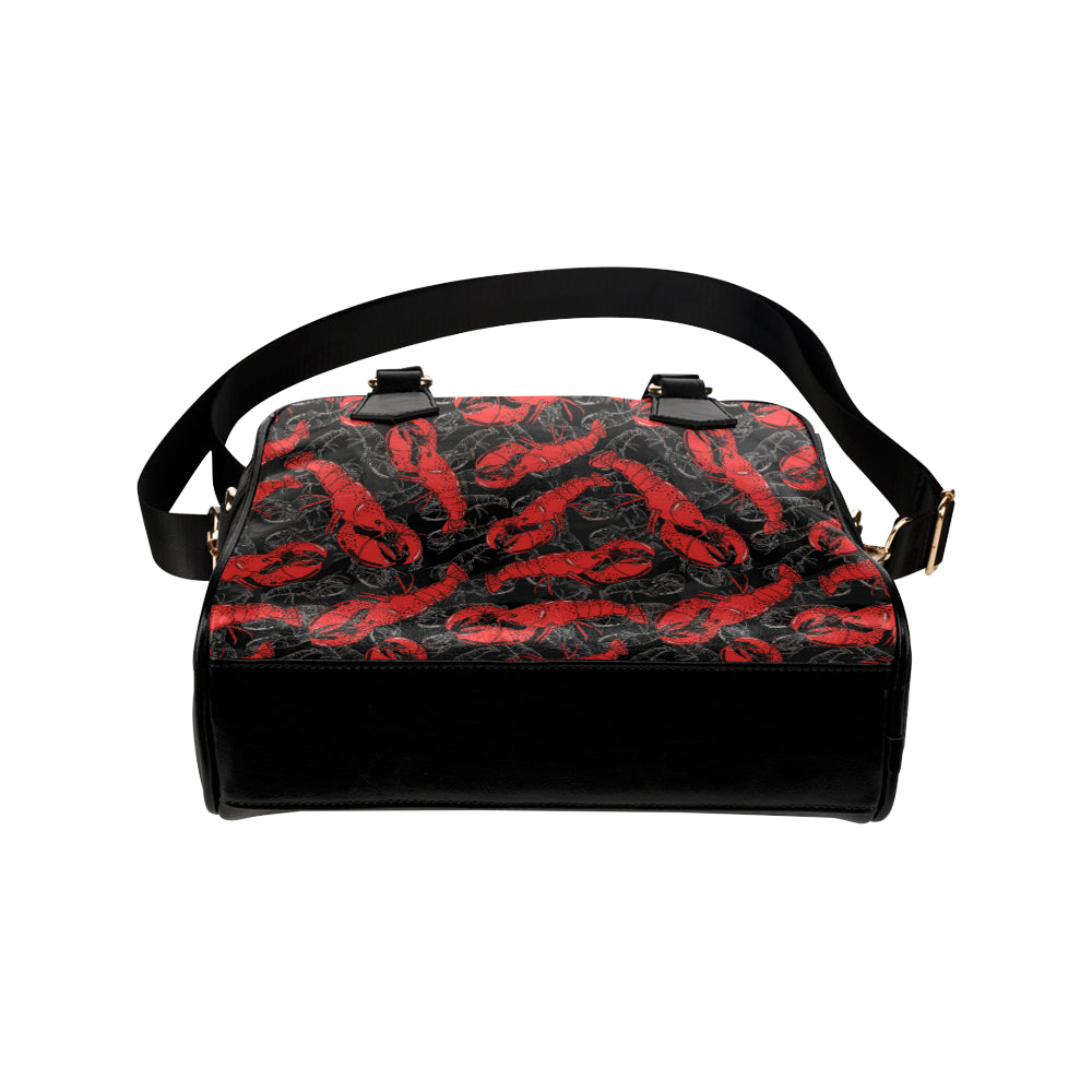 Lobster Pattern Print Design 04 Shoulder Handbag