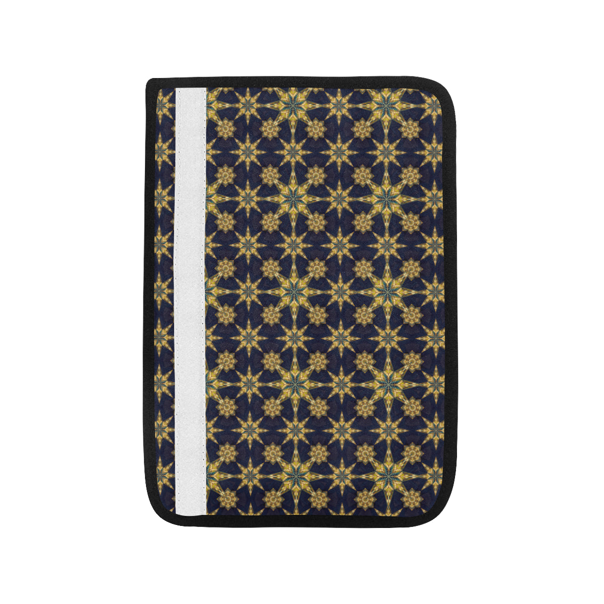 kaleidoscope Gold Print Design Car Seat Belt Cover