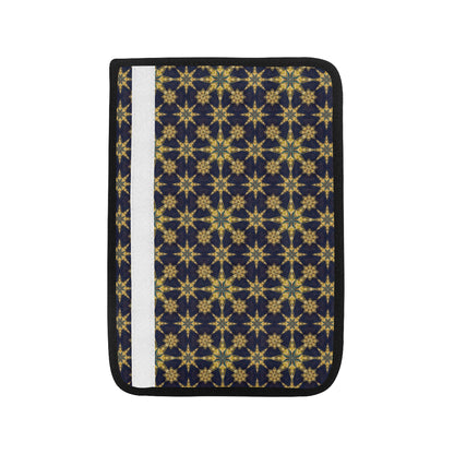 kaleidoscope Gold Print Design Car Seat Belt Cover