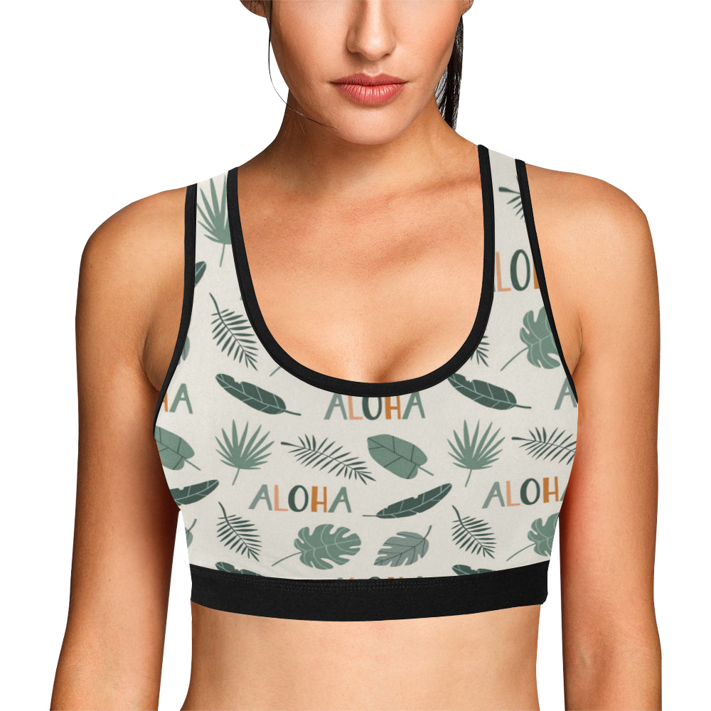 Aloha Hawaii Pattern Print Design 05 Sports Bra