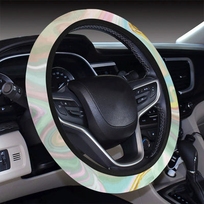 Gold Sweet Marble Steering Wheel Cover with Elastic Edge