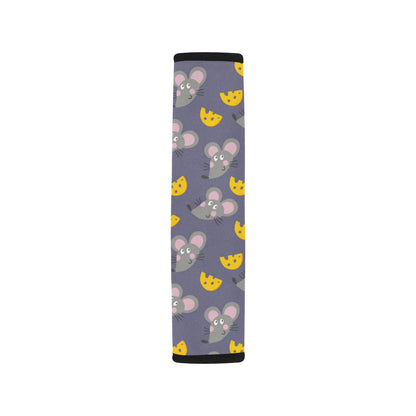 Rat With Cheese Pattern Print Design 01 Car Seat Belt Cover