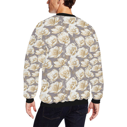 Anemone Pattern Print Design AM05 Men Long Sleeve Sweatshirt