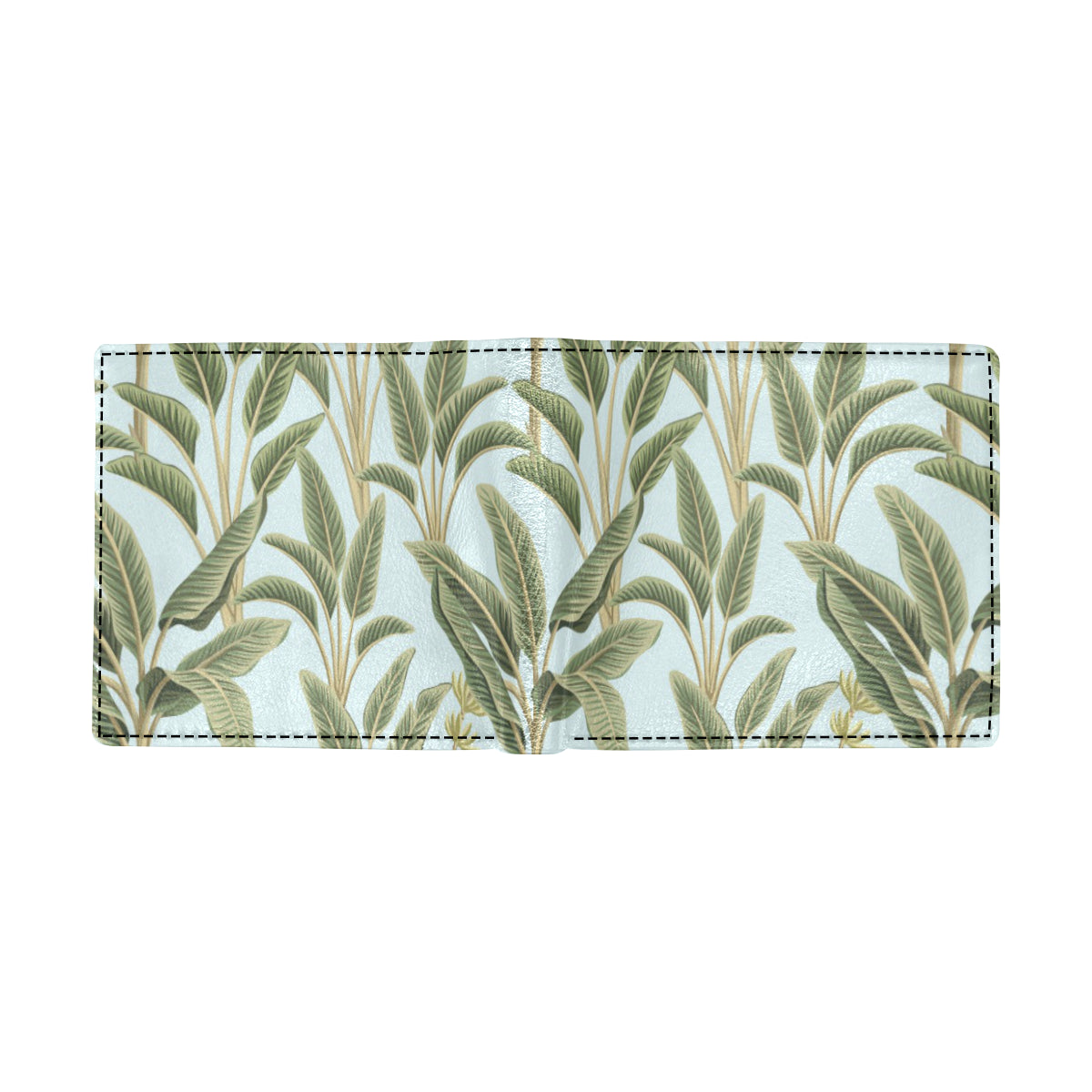 Banana Leaf Pattern Print Design BL03 Men's ID Card Wallet