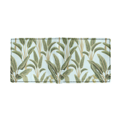 Banana Leaf Pattern Print Design BL03 Men's ID Card Wallet