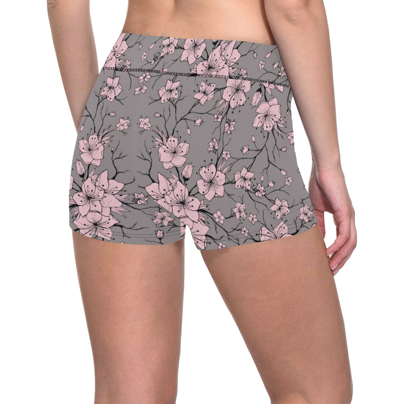 Cherry Blossom Pattern Print Design CB05 Yoga Shorts