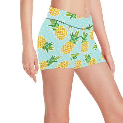 Pineapple Pattern Print Design PP01 Yoga Shorts