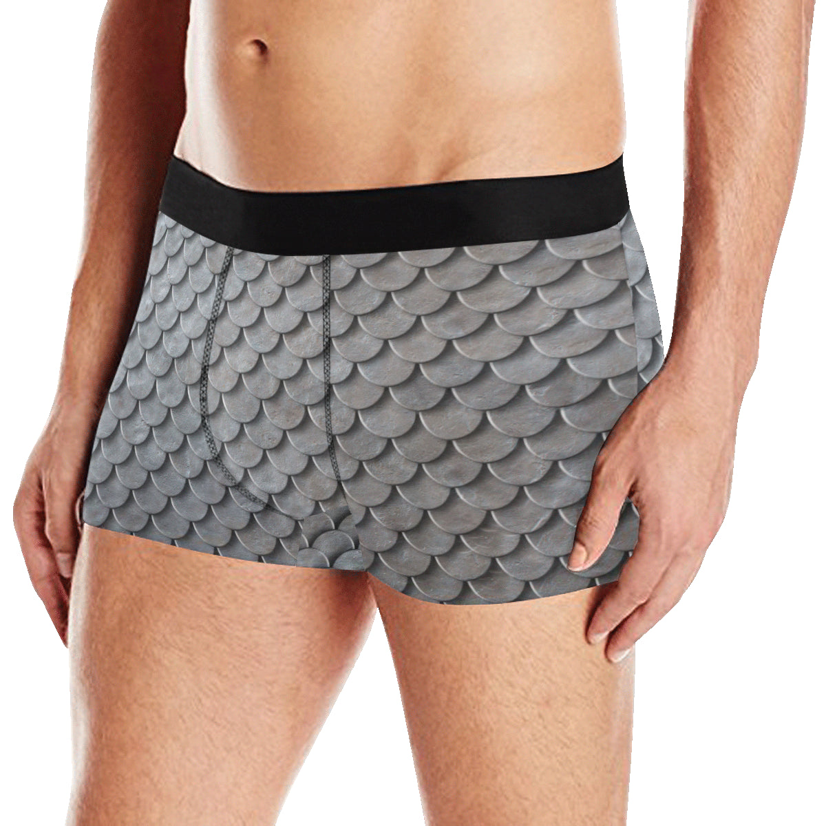 Armor Scales Pattern Print Design 03 Men's Boxer Briefs