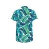 Brightness Tropical Palm Leaves Men's Short Sleeve Button Up Shirt