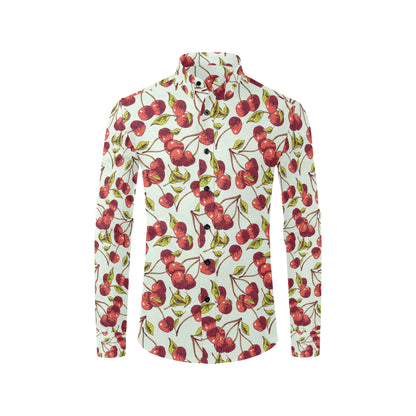 Cherry Hand Draw Men's Long Sleeve Shirt