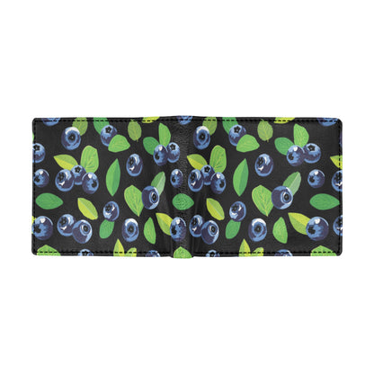Blueberry Pattern Print Design BB03 Men's ID Card Wallet