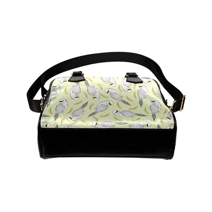 Parakeet Pattern Print Design A03 Shoulder Handbag