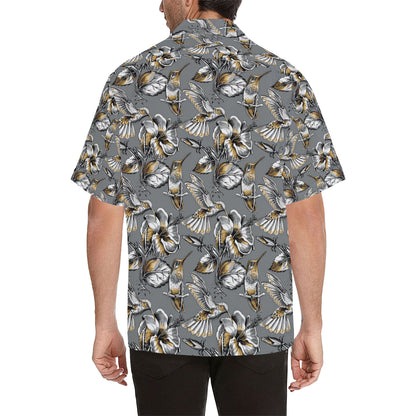 Hummingbird Pattern Print Design 02 Men's Hawaiian Shirt