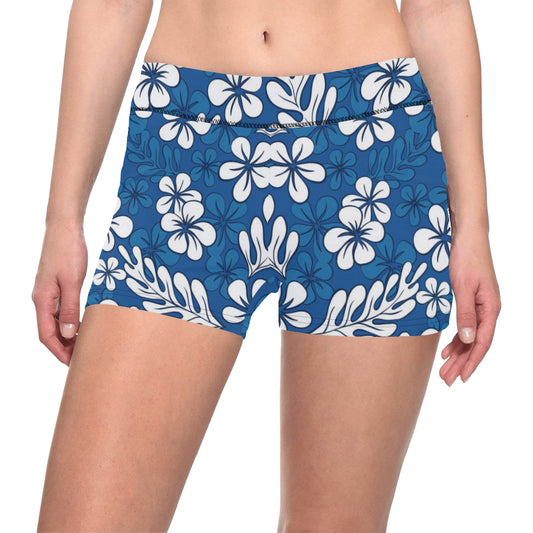 Plumeria Pattern Print Design PM015 Yoga Shorts