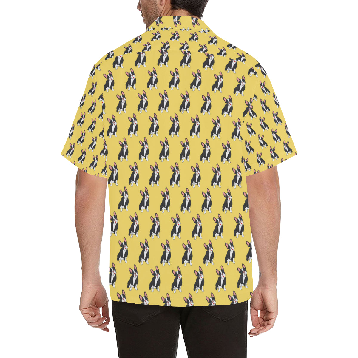 Boston Terrier Pattern Print Design 06 Men's Hawaiian Shirt