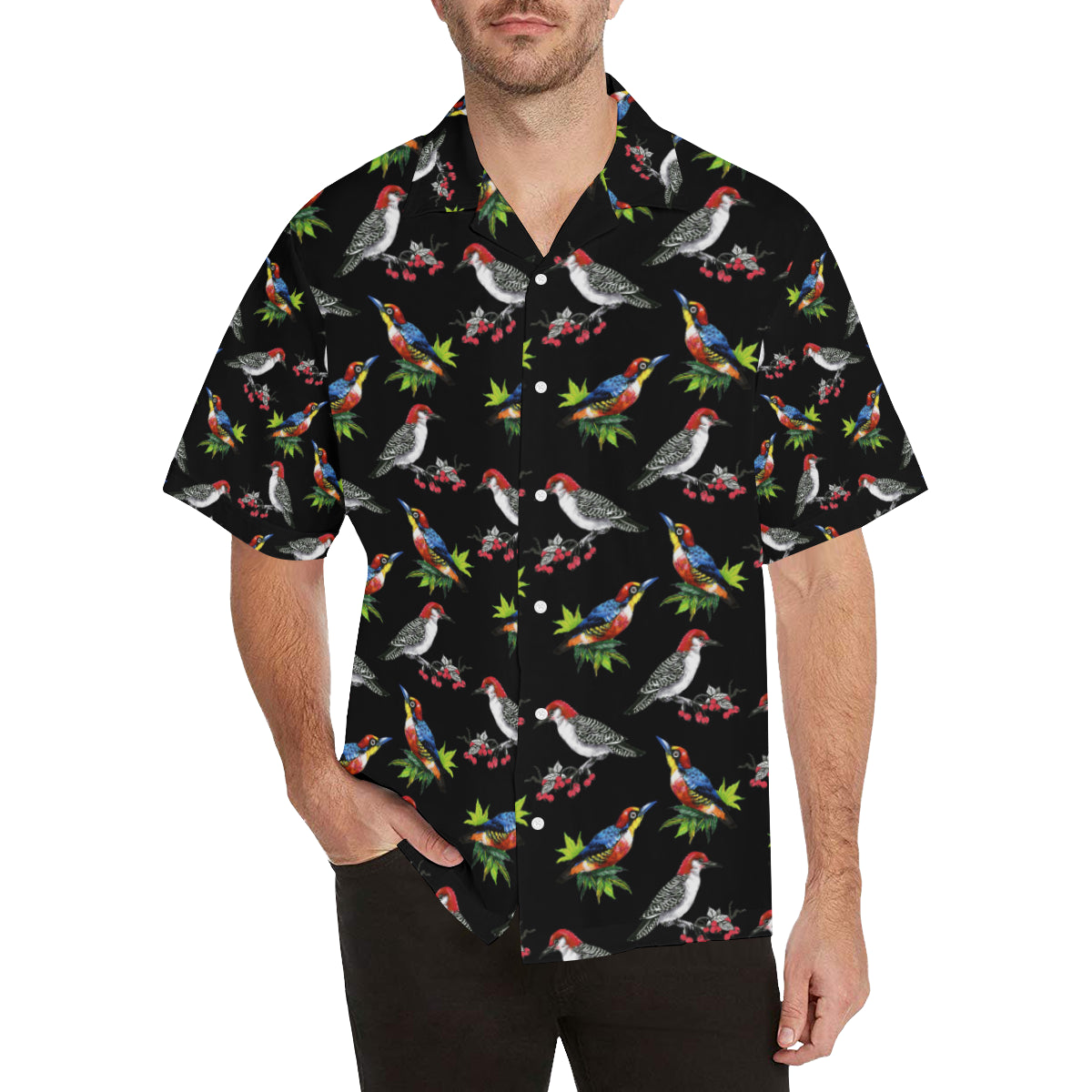 Birds Pattern Print Design 06 Men's Hawaiian Shirt