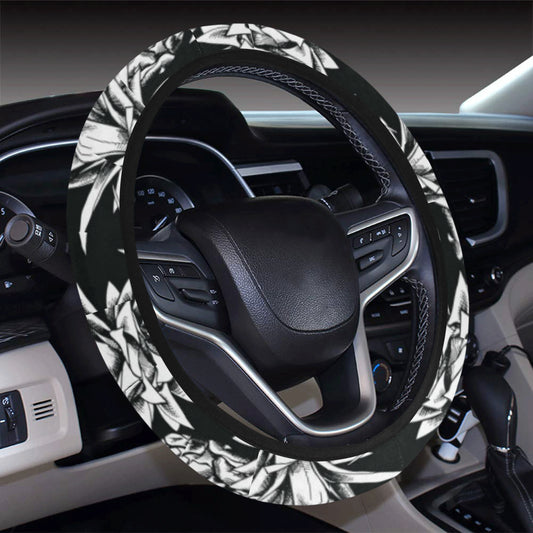 Pineapple Pattern Print Design PP08 Steering Wheel Cover with Elastic Edge