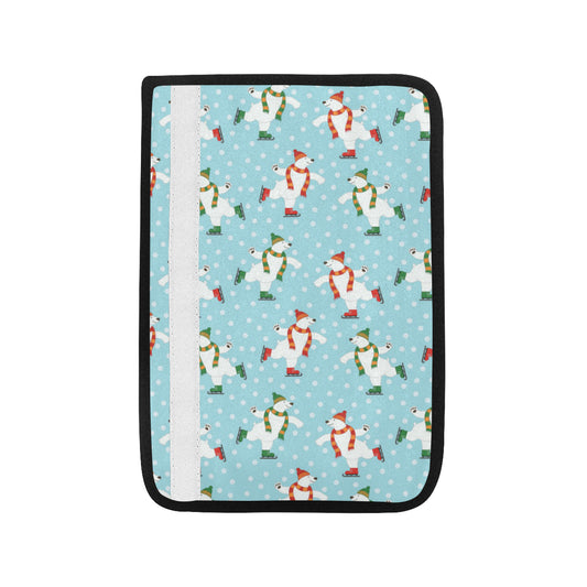 Polar Bear Pattern Print Design PB07 Car Seat Belt Cover