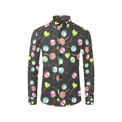 Lollipop Pattern Print Design LL02 Men's Long Sleeve Shirt