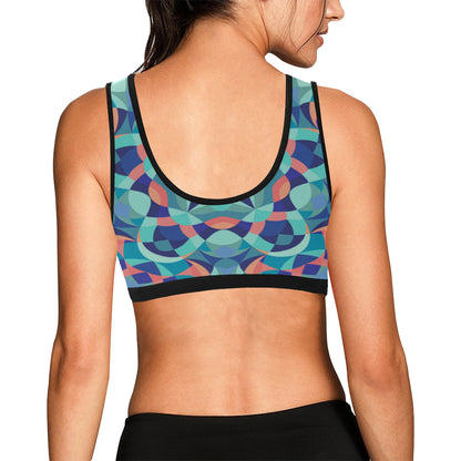 Kaleidoscope Pattern Print Design 03 Sports Bra